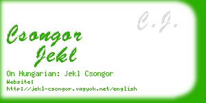 csongor jekl business card